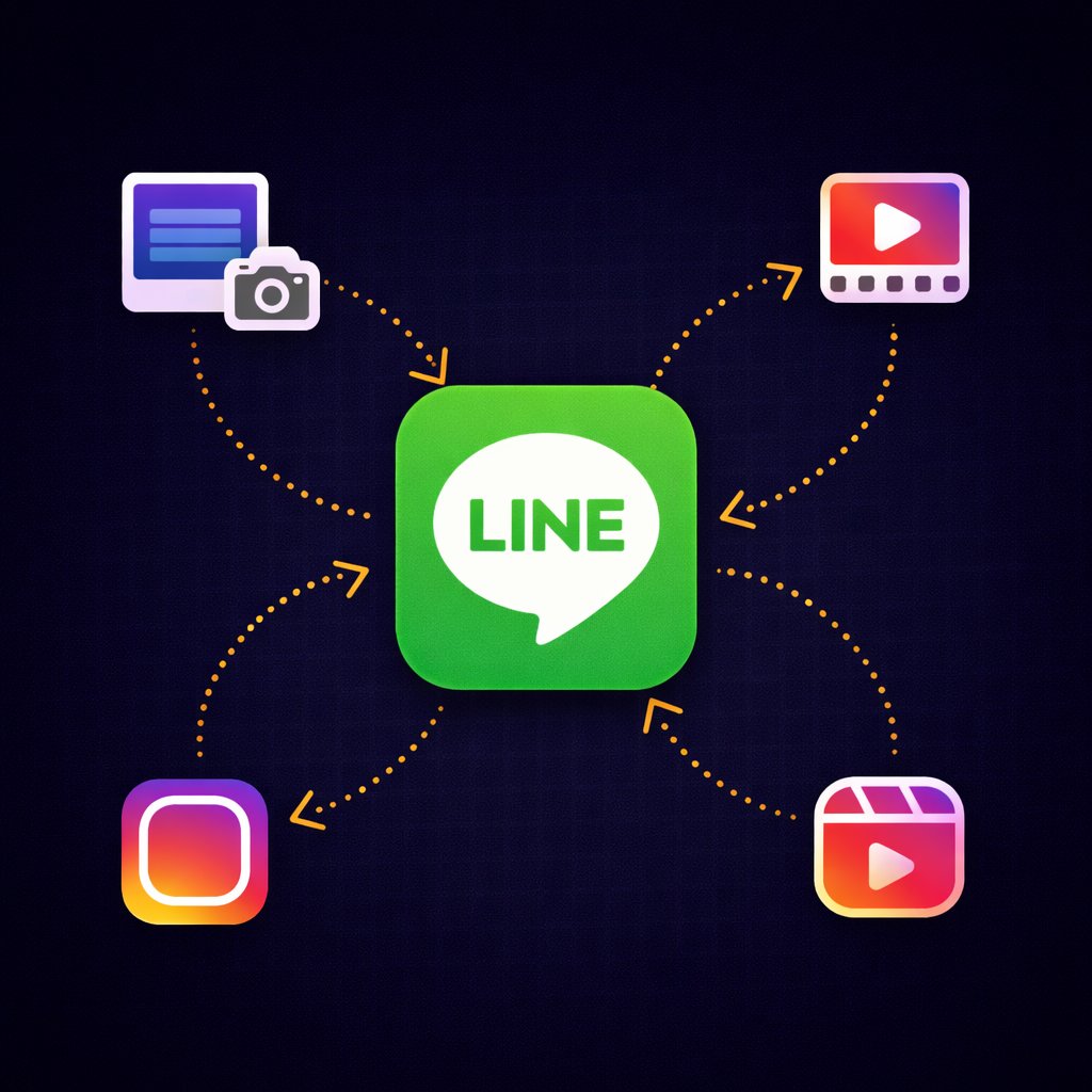 LINEだけで写真・動画・Instagramストーリーズ・リール投稿が完結